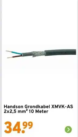 GAMMA Handson Grondkabel XMVK-AS 2x2,5 mm² 10 Meter aanbieding