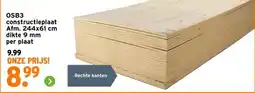 GAMMA OSB3 constructieplaat Afm. 244x61 cm dikte 9 mm per plaat aanbieding
