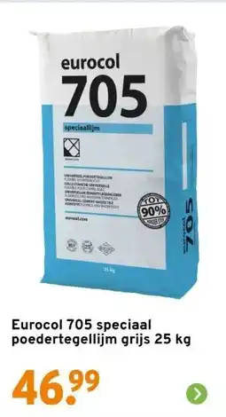 GAMMA Eurocol 705 speciaal poedertegellijm grijs 25 kg aanbieding