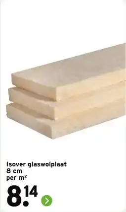 GAMMA Isover glaswolplaat 8 cm per m² aanbieding