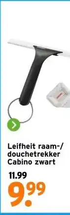 GAMMA Leifheit raam-/ douchetrekker Cabino zwart aanbieding