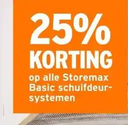 GAMMA op alle Storemax Basic schuifdeur- systemen aanbieding