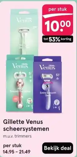Etos Gillette Venus scheersystemen aanbieding