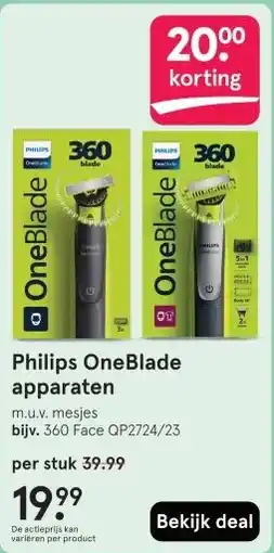 Etos Philips OneBlade apparaten aanbieding