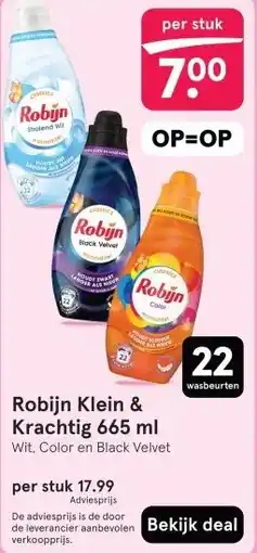 Etos Robijn Klein & Krachtig 665 ml aanbieding