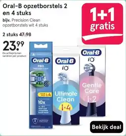 Etos Oral-B opzetborstels 2 en 4 stuks aanbieding