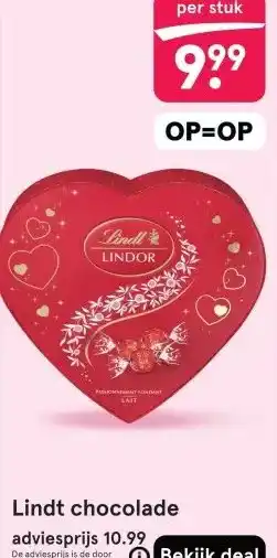 Etos Lindt chocolade aanbieding