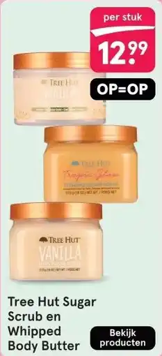 Etos Tree Hut Sugar Scrub en Whipped Body Butter aanbieding