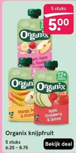 Etos Organix knijpfruit aanbieding