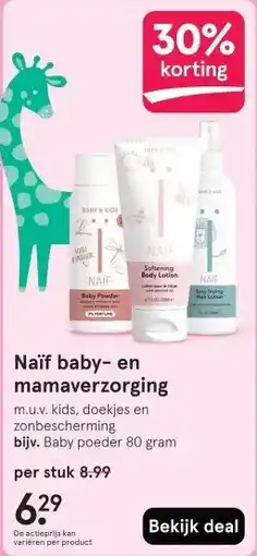 Etos Naïf baby-en mamaverzorging aanbieding