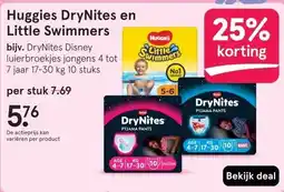 Etos Huggies Dry Nites en Little Swimmers aanbieding