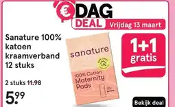Etos Sanature 100% katoen kraamverband 12 stuks aanbieding