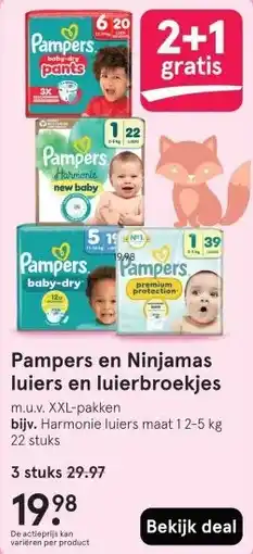 Etos Pampers en Ninjamas luiers en luierbroekjes aanbieding