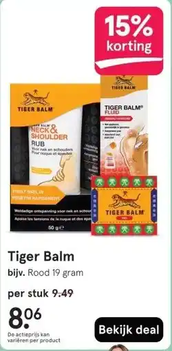 Etos Tiger Balm aanbieding