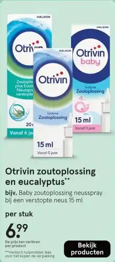 Etos Otrivin zoutoplossing en eucalyptus aanbieding