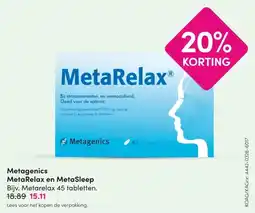 DA Metagenics MetaRelax en MetaSleep aanbieding