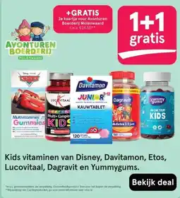 Etos Kids vitaminen van Disney, Davitamon, Etos, Lucovitaal, Dagravit en Yummygums. aanbieding