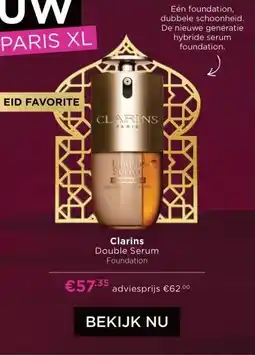 ICI Paris XL Clarins Double Serum Foundation aanbieding