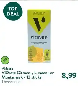 Holland & Barrett ViDrate Citroen-, Limoen- en Muntsmaak - 12 sticks aanbieding