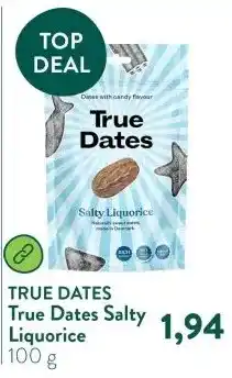 Holland & Barrett True Dates Salty Liquorice aanbieding