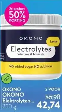 Holland & Barrett OKONO Elektrolyten Poeder Citroensmaak aanbieding