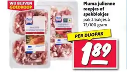 Nettorama Pluma julienne reepjes of spekblokjes aanbieding