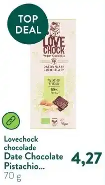 Holland & Barrett Date Chocolate Pistachio Almond 69% – 70g aanbieding