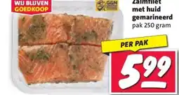 Nettorama Zalmfilet met huid gemarineerd aanbieding