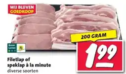Nettorama Filetlap of speklap à la minute aanbieding