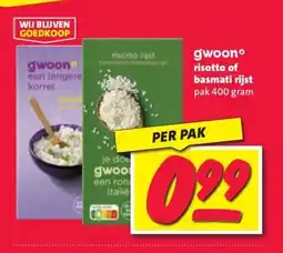Nettorama gwoonº risotto of basmati rijst aanbieding