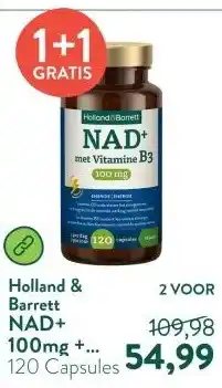 Holland & Barrett NAD+ 100mg + Vitamine B3 aanbieding