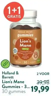 Holland & Barrett Lion's Mane Gummies - 30 gummies aanbieding