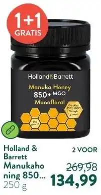 Holland & Barrett Manukahoning 850+ MGO Monofloraal aanbieding