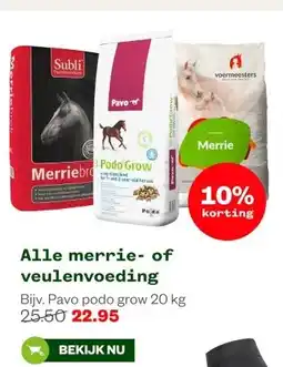 Welkoop Alle merrie- of veulenvoeding aanbieding