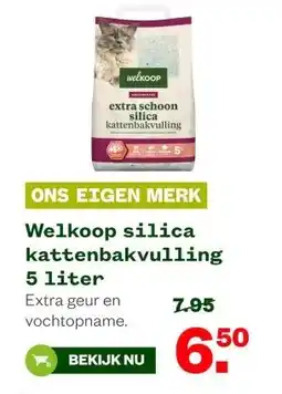 Welkoop Welkoop silica kattenbakvulling 5 liter aanbieding