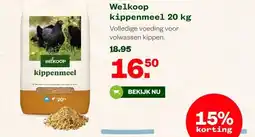 Welkoop Welkoop kippenmeel 20 kg aanbieding