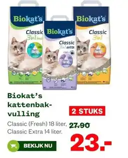 Welkoop Biokat's kattenbak-vulling aanbieding