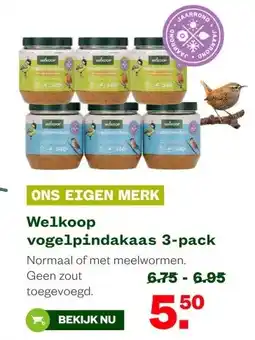 Welkoop Welkoop vogelpindakaas 3-pack aanbieding