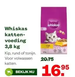 Welkoop Whiskas katten- voeding 3,8 kg aanbieding