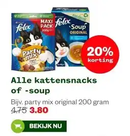 Welkoop Alle kattensnacks of -soup aanbieding