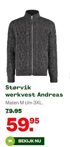 Welkoop Størvik werkvest Andreas aanbieding