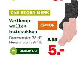 Welkoop Welkoop wollen huissokken aanbieding