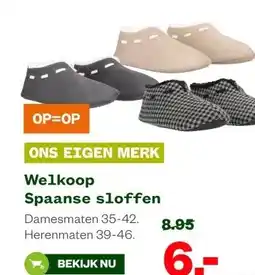 Welkoop Welkoop Spaanse sloffen aanbieding
