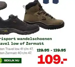 Welkoop Grisport wandelschoenen Travel low of Zermatt aanbieding