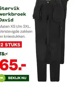 Welkoop Størvik werkbroek David aanbieding