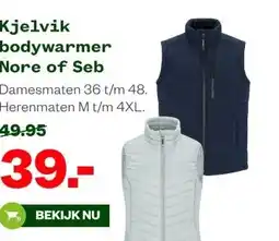 Welkoop Kjelvik bodywarmer Nore of Seb aanbieding