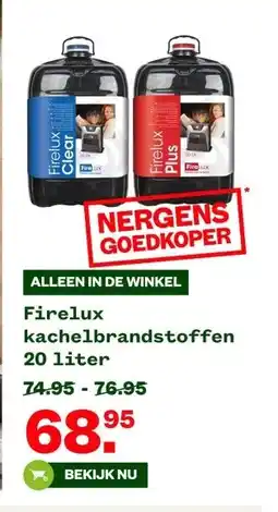 Welkoop Firelux kachelbrandstoffen 20 liter aanbieding