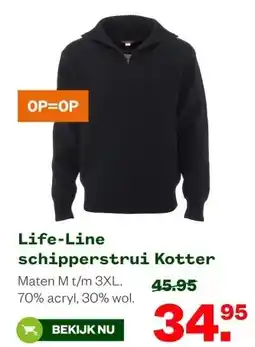 Welkoop Life-Line schipperstrui Kotter aanbieding