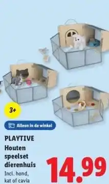 Lidl Houten speelset dierenhuis aanbieding