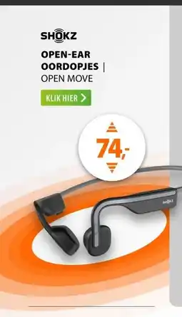 Expert Shokz OpenMove Grijs aanbieding